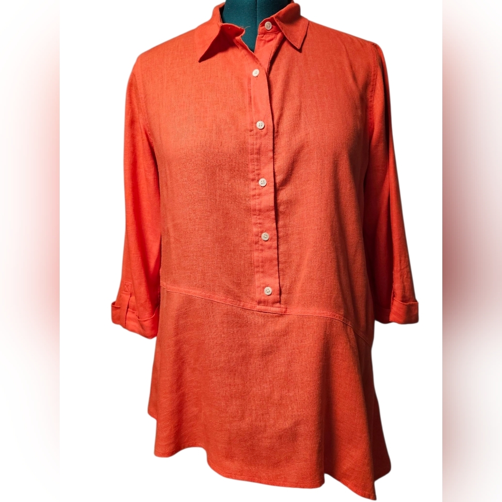 Westbound Petites Size M Coral Asymmetrical Tunic